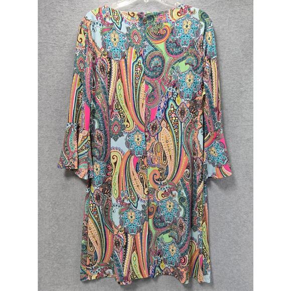 Tommy Hilfiger Jaipur Matte Jersey Paisley Sheath Dress Size 16 - Picture 3 of 6